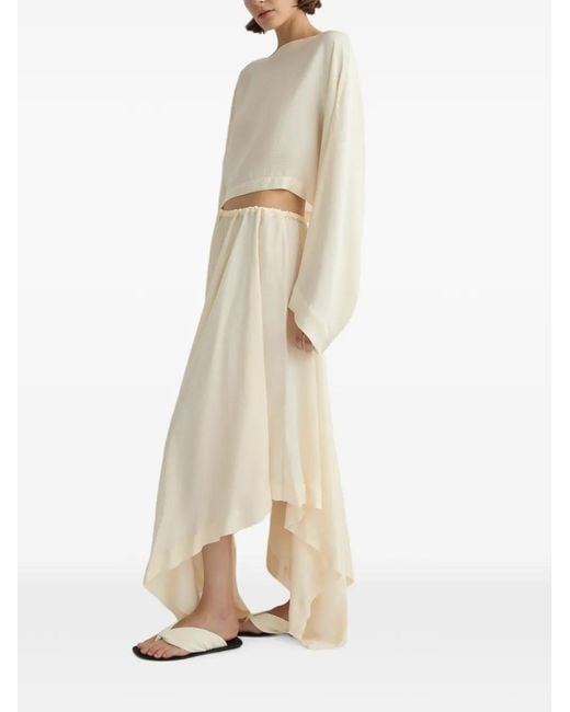 Bondi Born White Ardea Square-Hem Maxi Skirt