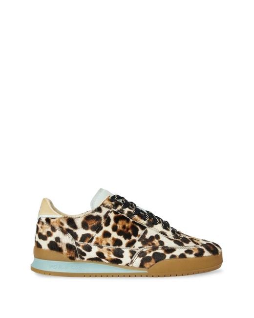 Paul Smith Natural Dover Leopard-Print Sneakers