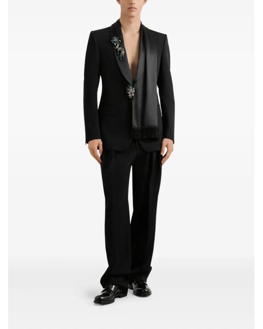 Dolce & Gabbana Black Tailored Trousers for men
