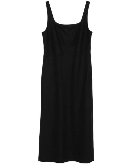 Vince Black Soft Square Nk Column Dress