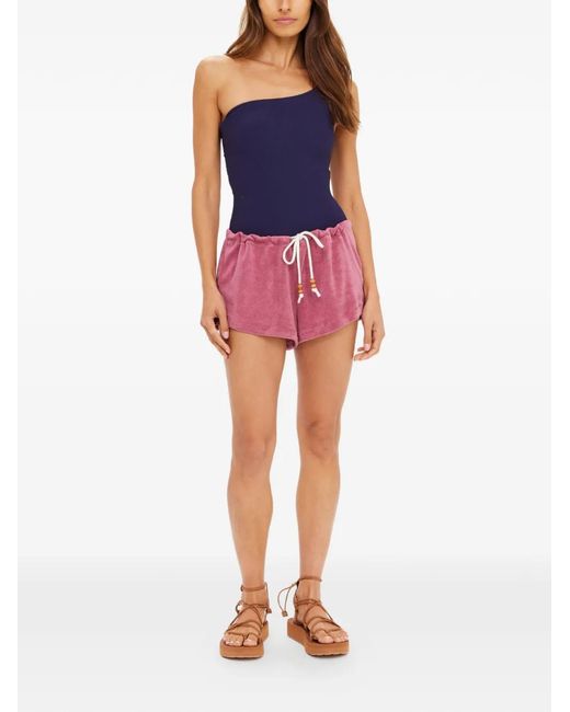 The Upside Red Cocos Lucie Drawstring-Fastening Shorts