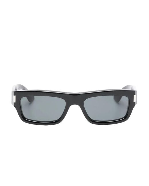 Saint Laurent Gray Rectangle-Frame Sunglasses