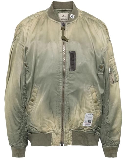 Maison Mihara Yasuhiro Green Aged Flight Jacket for men
