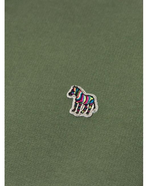 Paul Smith Green Zebra-Patch Hoodie for men