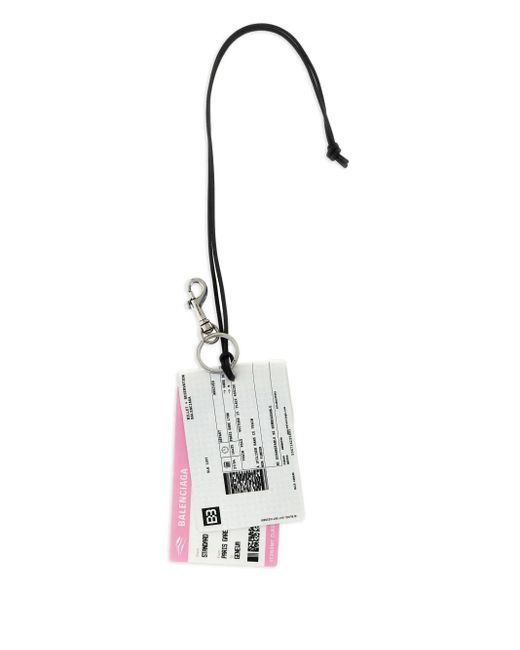 Porte-Clés Train Ticket Balenciaga pour homme en coloris White