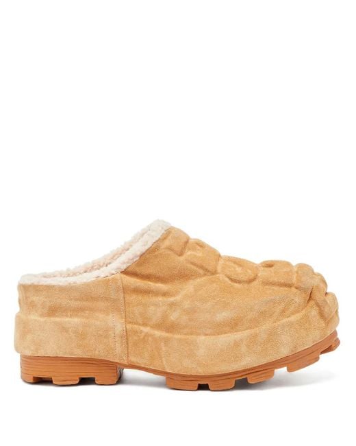 DIESEL Brown D-Hammer Suede Mules for men