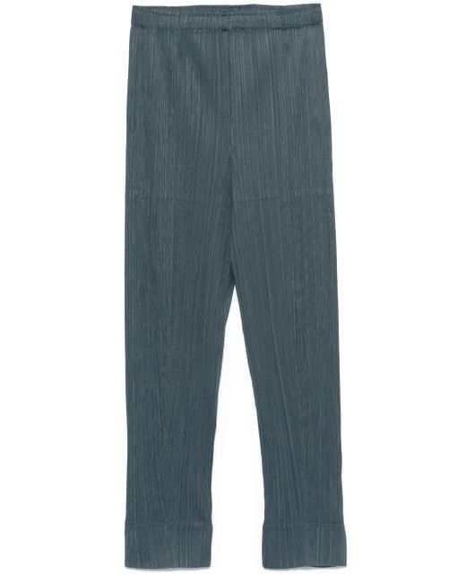 Pleats Please Issey Miyake Blue Hose Mit Bundfalten