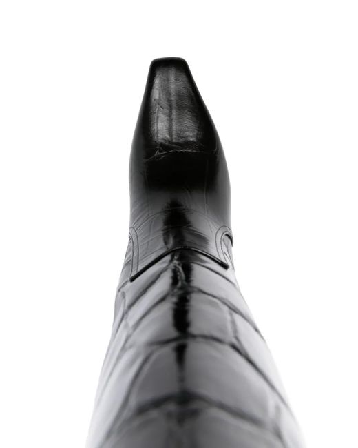 Paris Texas Black 80Mm Leather Boots