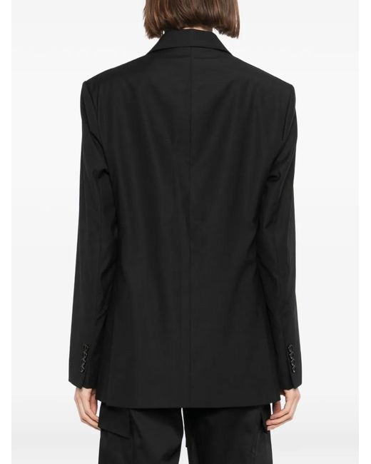 BLAKLACE Black Single-Breasted Blazer