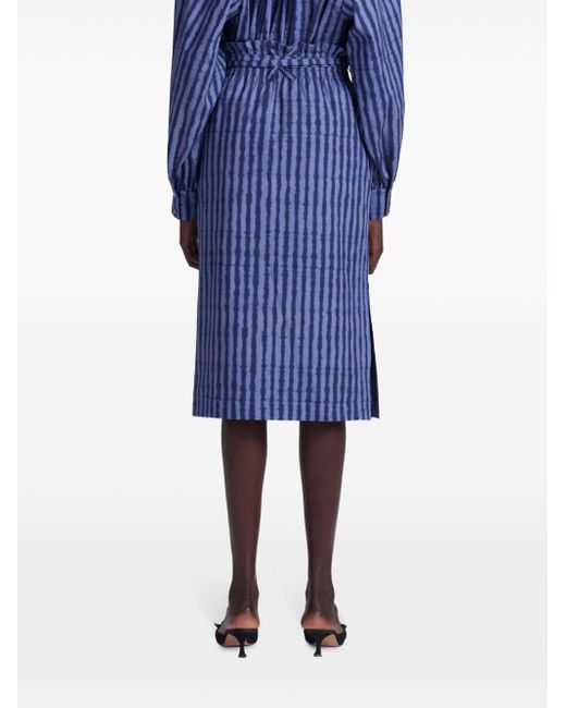 Altuzarra Blue Hiroki Striped Midi Skirt