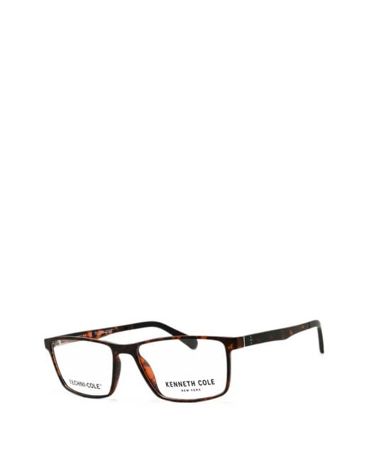 Kenneth Cole Black Geometric-Frame Glasses for men