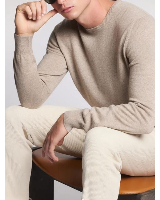 Fay Natural Crew-Neck Sweater for men