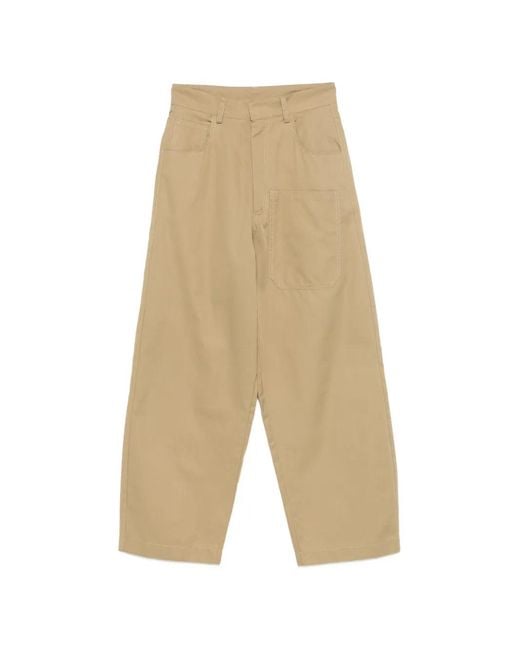 Jejia White Pantalon Droit À Poches Plaquées