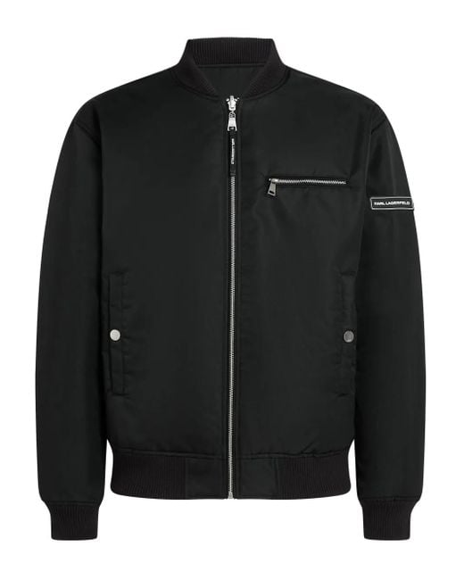 Karl Lagerfeld Wendbare Bomberjacke in Black für Herren