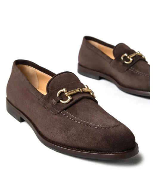 メンズ Brunello Cucinelli レザーローファー Brown