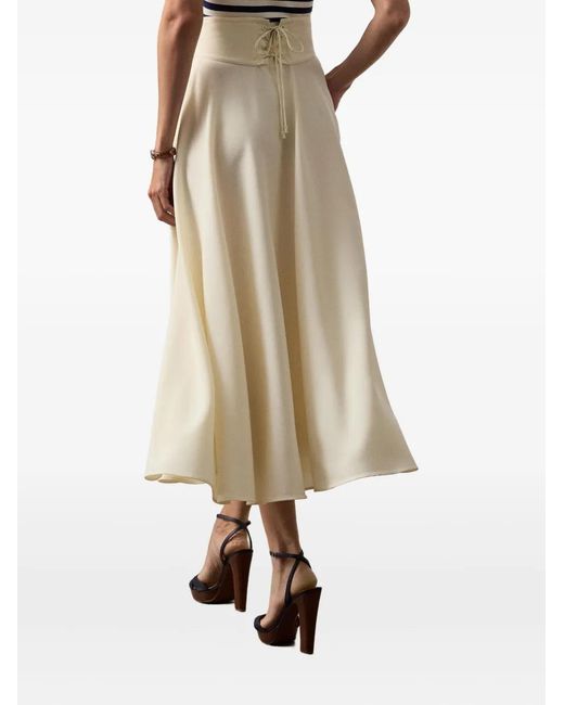 Jupe Mi-Longue À Coupe Évasée Ralph Lauren en coloris White