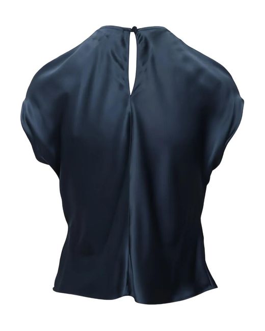 The Sei Blue Draped Blouse