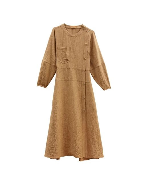 Rejina Pyo Natural Michaela Patch-Pocket Button-Fastening Midi Dress