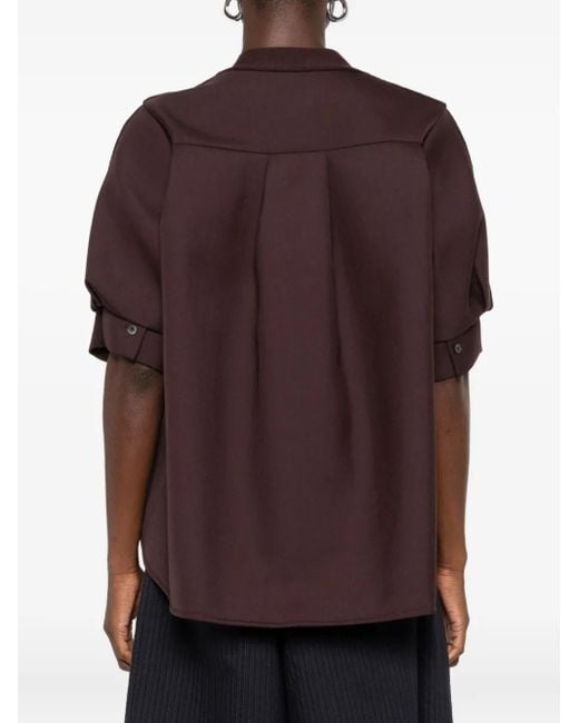 Sacai Black Button-Front Layered Cardigan