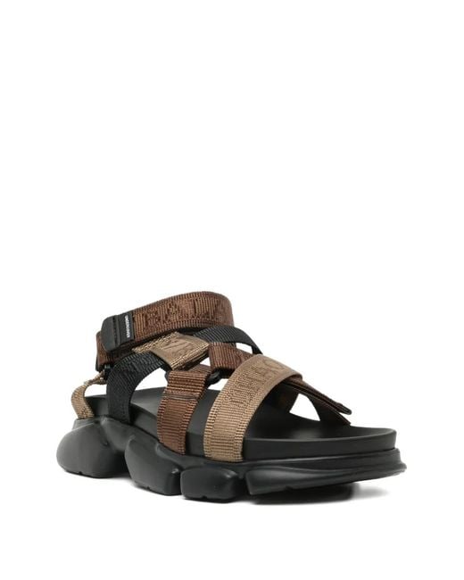Undercover Black Cross-Straps Sandals