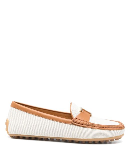 Tod's White City Gommino Loafers