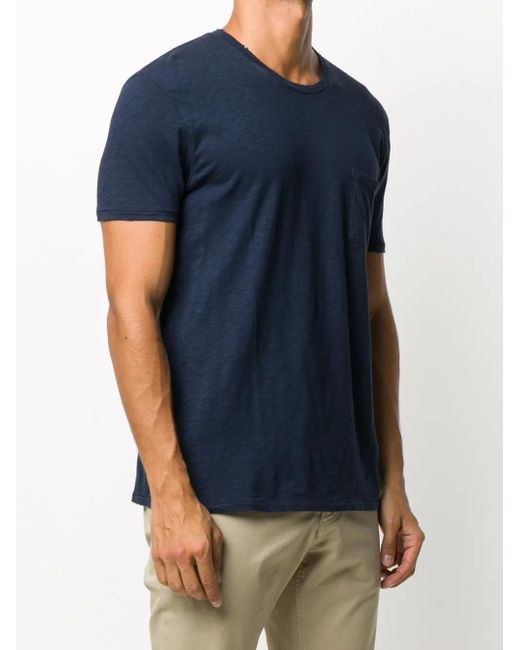 Zadig & Voltaire Blue Stockholm Short Sleeved T-Shirt for men