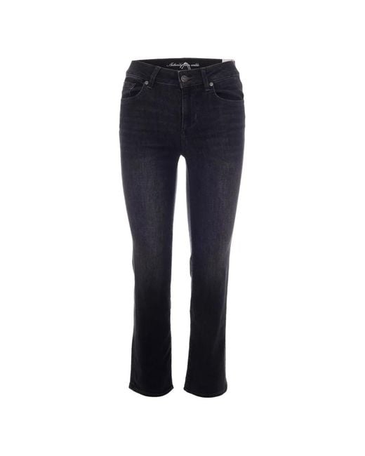 Liu Jo Blue Embellished Straight-Leg Jeans
