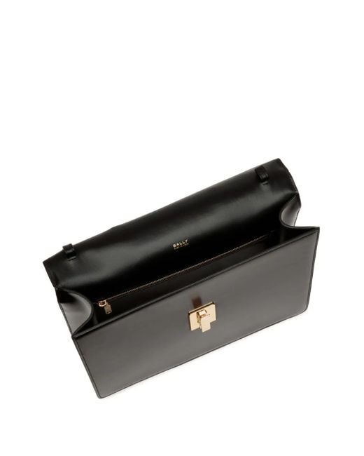 Bally Black Ollam Patent-Leather Crossbody Bag