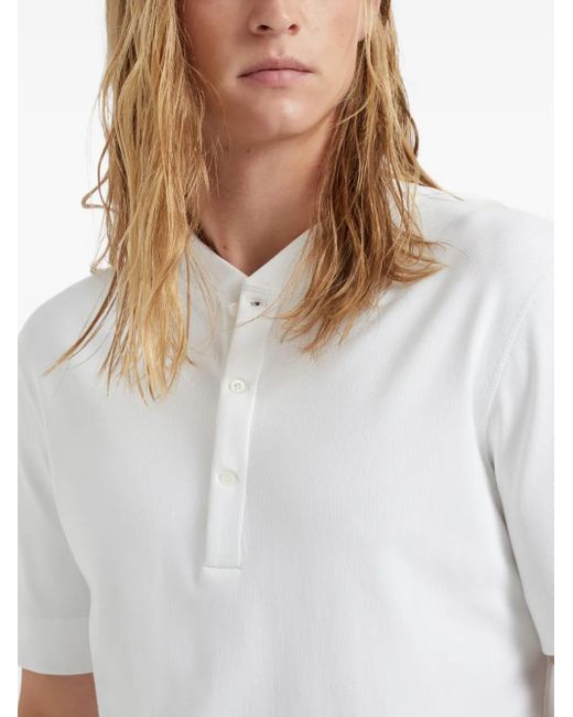 メンズ Brunello Cucinelli ショートスリーブ ポロシャツ White