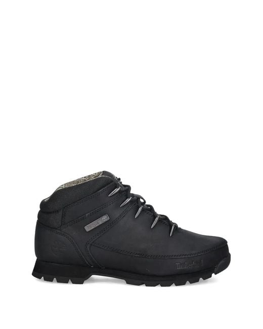Timberland Black Eyelet Lace-Up Boots for men