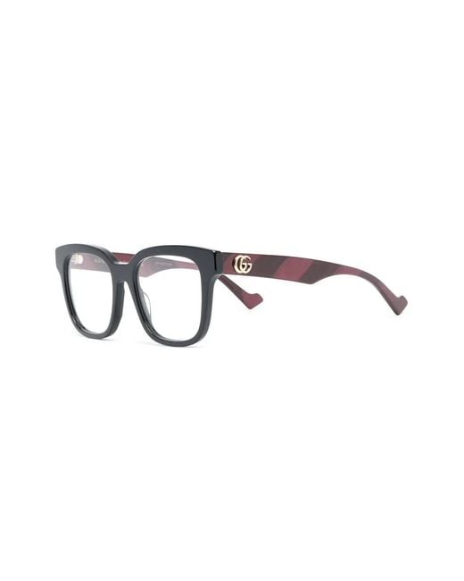 Gucci Black Square-Frame Optical Glasses