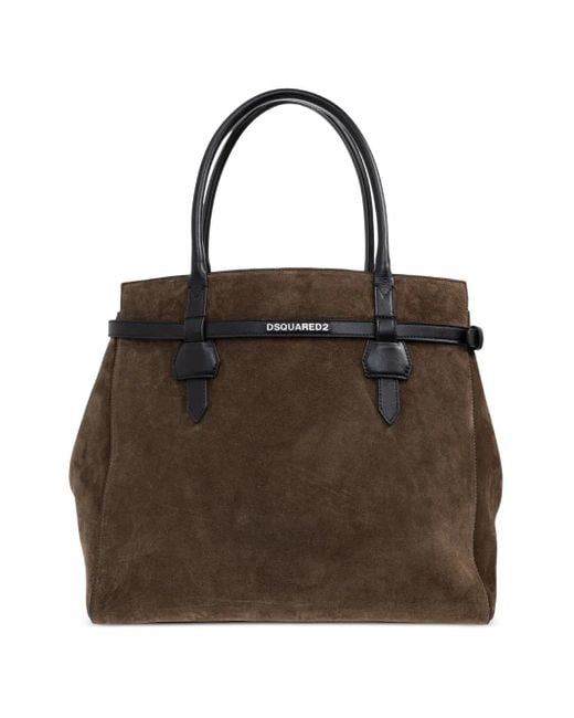 DSquared² Twin Schultertasche mit Lederbesatz in Brown für Herren