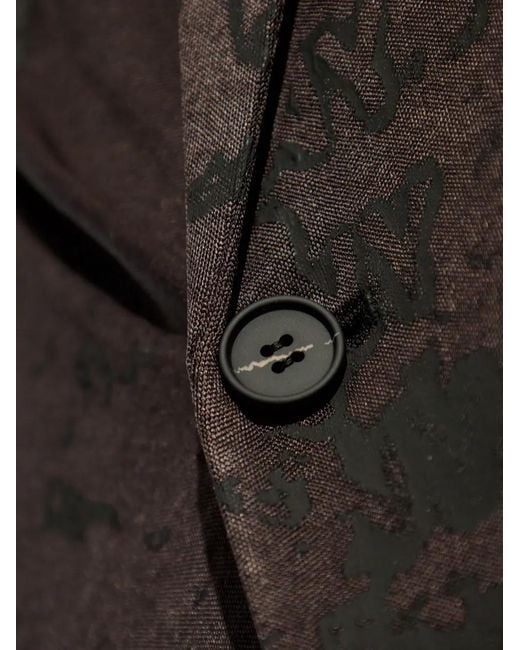 DIESEL Black Double-Breasted Blazer for men