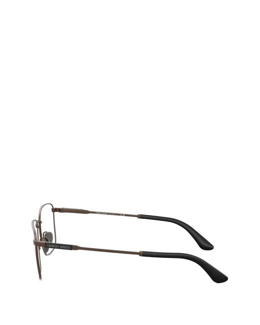Giorgio Armani White Rectangle-Frame Glasses for men