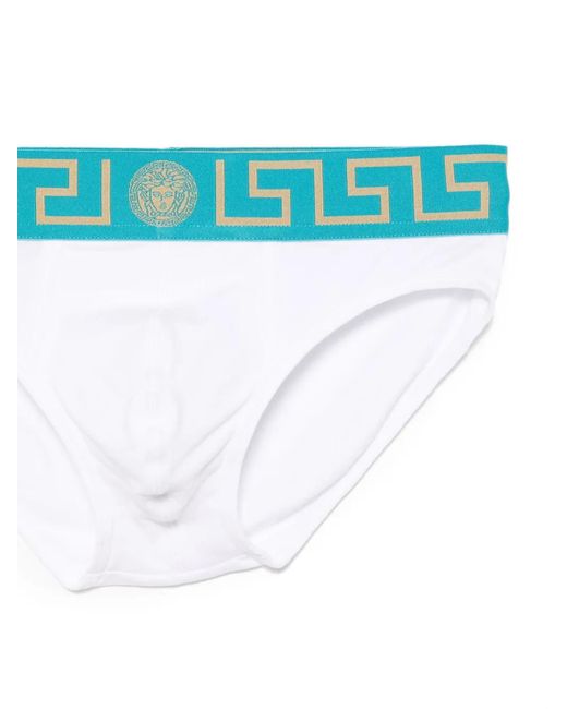Versace Blue Greca Border Briefs for men