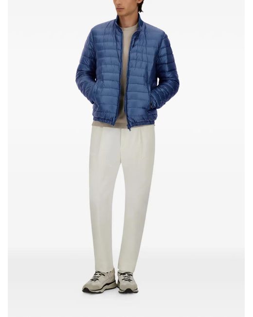 Herno Blue High-Neck Padded Jacket for men