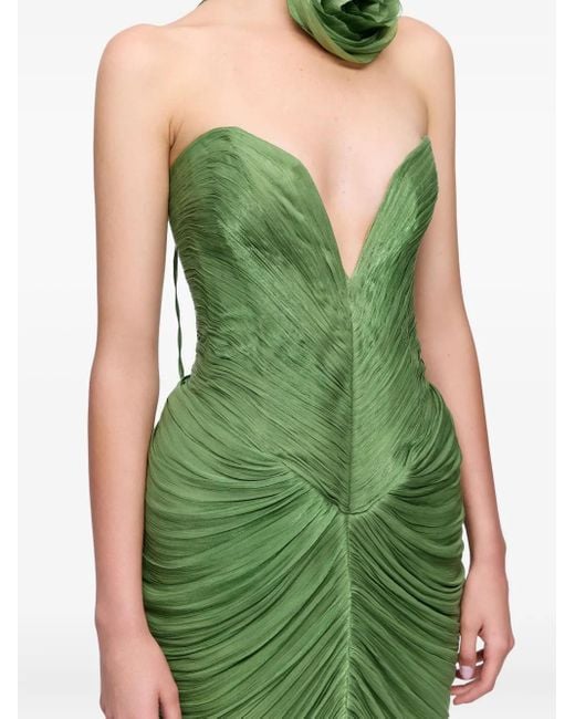 Ana Radu Gedrapeerde Mini-Jurk in het Green