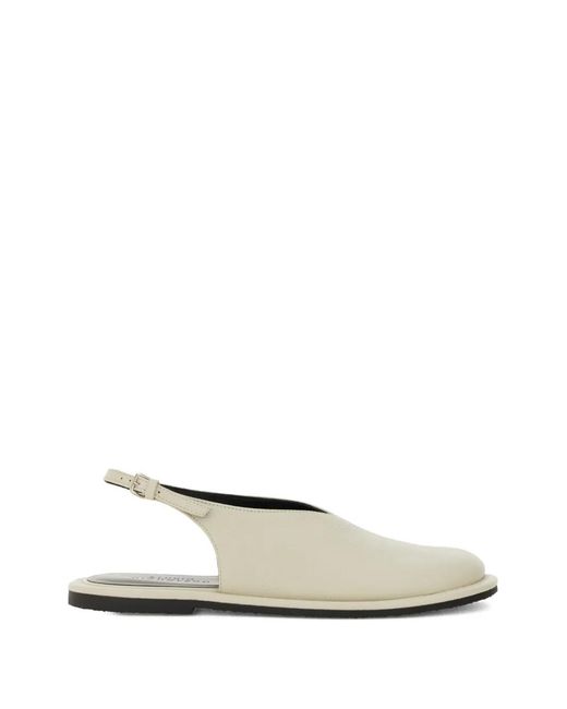 Studio Nicholson White Ballerines À Détail De Boucle