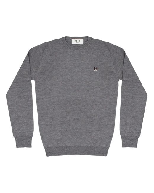 PELO FOUNDATION Gray Dog-Appliqué Jumper
