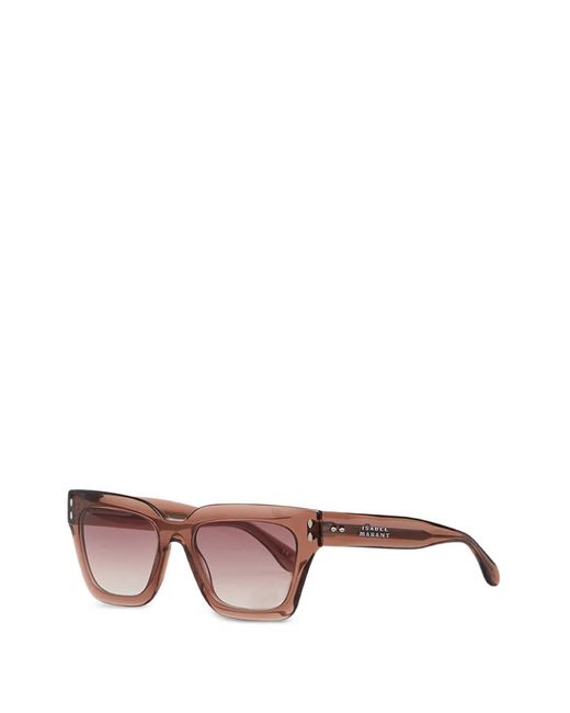 Isabel Marant Pink Carmy Square-Frame Sunglasses