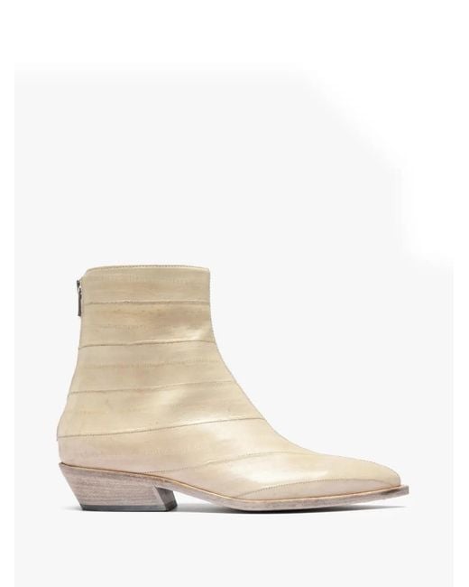 Officine Creative White Noelie Dd 109 Pointed-Toe Ankle Boots