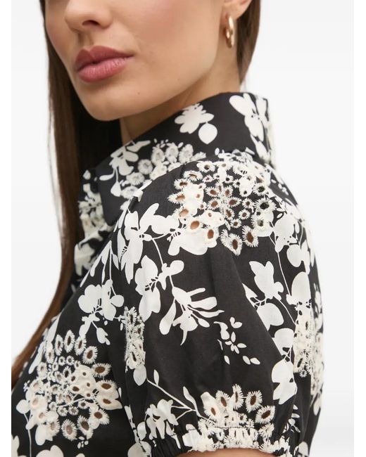 GAUDI Black Floral-Pattern Shirt