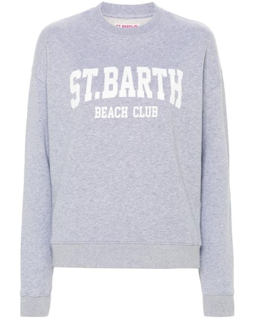 Mc2 Saint Barth Gray Stardust Cotton Sweatshirt