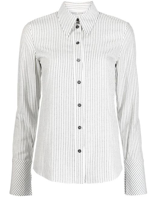 Golden Goose Deluxe Brand White Journey Ws Shirt Slim Fit