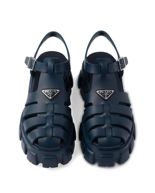 メンズ Prada Monolith チャンキーストラップ サンダル Blue