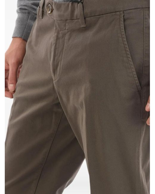 Corneliani Gray Malga Stretch-Cotton Trousers for men