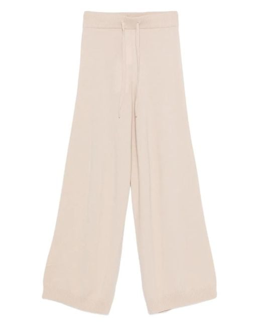 Weekend by Maxmara White Cashmere-Blend Trousers