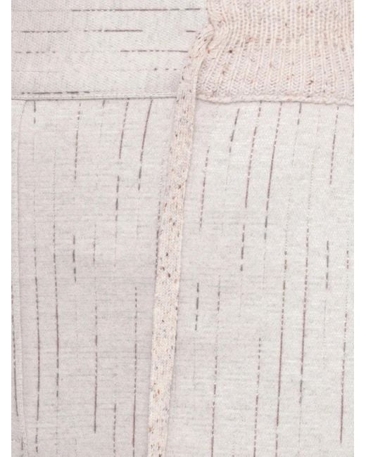 D.exterior Gray Striped Trousers