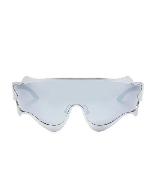Henrik Vibskov Blue Octane Shield-Frame Sunglasses
