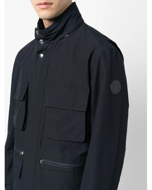 Woolrich Blue Cruiser Field Zip-Up Jacket for men